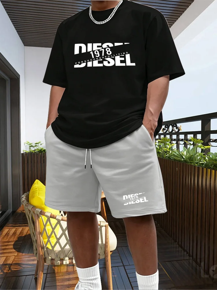 New Trend Hot Item Summer Men's Suit Casual Fashion Sportswear Beach Print Short Sleeved T-shirt Set Jogging T-Shirts Co-ords
New Trend Hot Item Summer Men's Suit Casual Fashion Sportswear Beach Print Short Sleeved T-shirt Set Jogging T-Shirts Co-ords