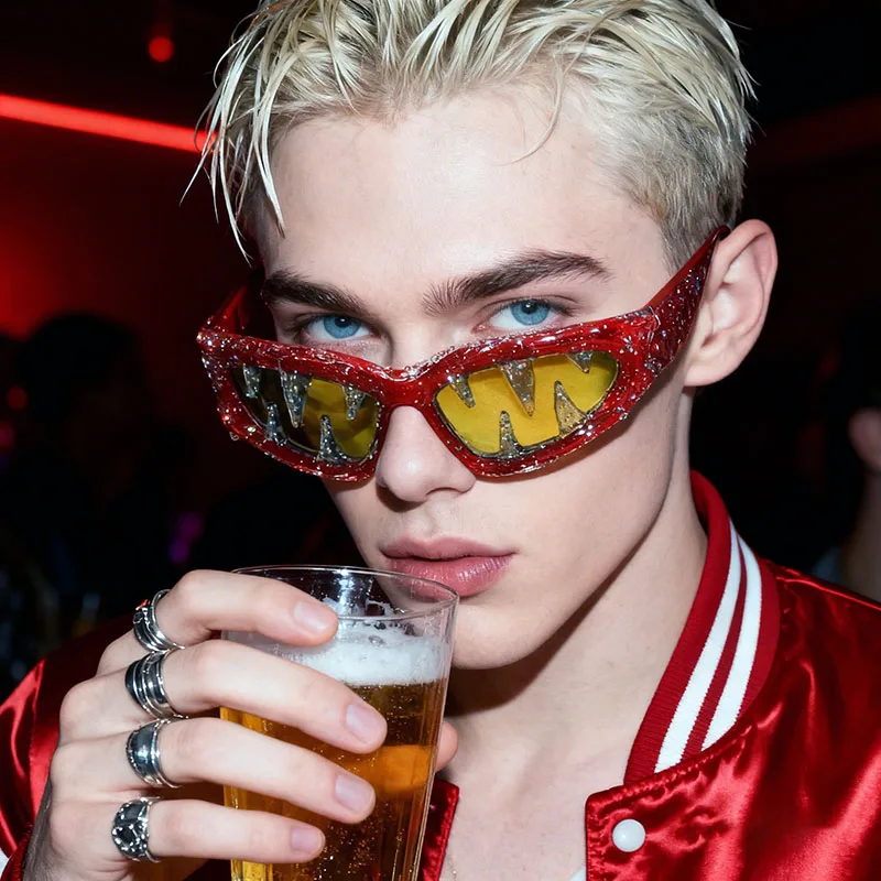 New Trendy Drip Glue Handmade Sunglasses Outdoor Street Men And Women Cool Sunshade Glasses Personalized Variation Toys Eyewears
New Trendy Drip Glue Handmade Sunglasses Outdoor Street Men And Women Cool Sunshade Glasses Personalized Variation Toys Eyewears