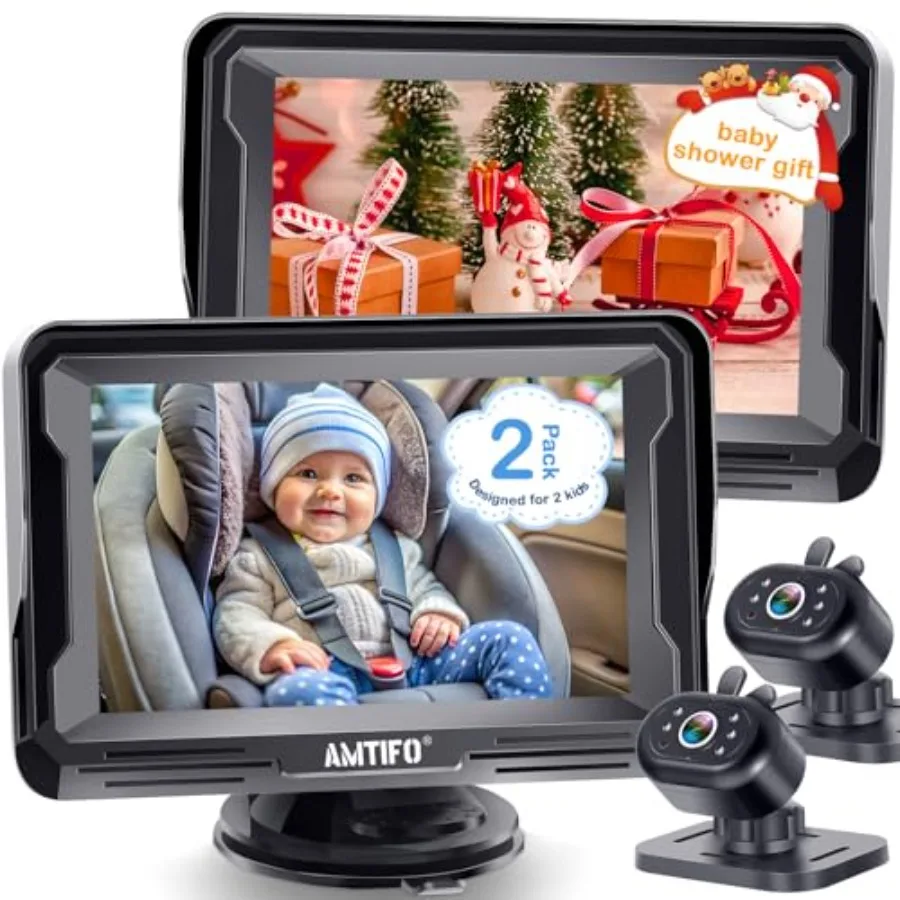 Baby camera for twins: dual rear-facing monitor with night vision, anti-glare 4.3 display, plug-and-play in multiple vehicles,
Baby camera for twins: dual rear-facing monitor with night vision, anti-glare 4.3 display, plug-and-play in multiple vehicles,