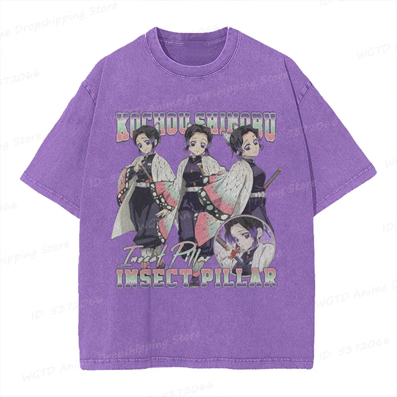 Anime Washed T-shirt Kochou Shinobu Graphic T-Shirts For Women Men Short Sleeve Cotton Harajuku Tees Manga Oversized T-shirts
Anime Washed T-shirt Kochou Shinobu Graphic T-Shirts For Women Men Short Sleeve Cotton Harajuku Tees Manga Oversized T-shirts