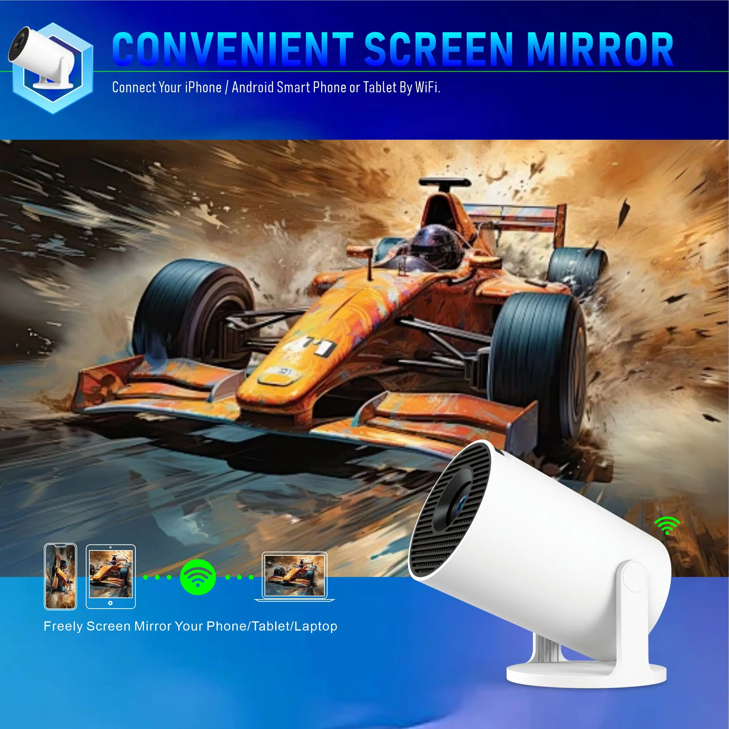 Уличный портативный мини-проектор 720P HD 4800 люмен для домашнего кинотеатра в кемпинге с Wi-Fi 6 BT5 3 Вт динамик KowanKit 2026
Уличный портативный мини-проектор 720P HD 4800 люмен для домашнего кинотеатра в кемпинге с Wi-Fi 6 BT5 3 Вт динамик KowanKit 2026