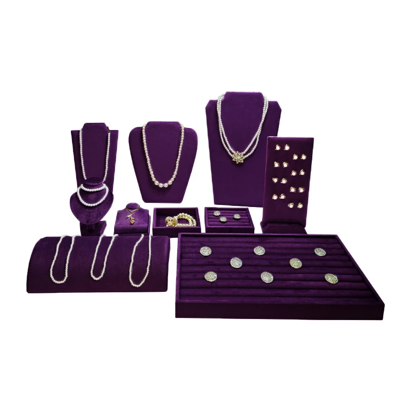 High-End Purple Velvet Jewelry Display Stand for Store Home,Multi-Functional with Soft Lining,Earrings,Rings,Necklaces,Bracelets
High-End Purple Velvet Jewelry Display Stand for Store Home,Multi-Functional with Soft Lining,Earrings,Rings,Necklaces,Bracelets