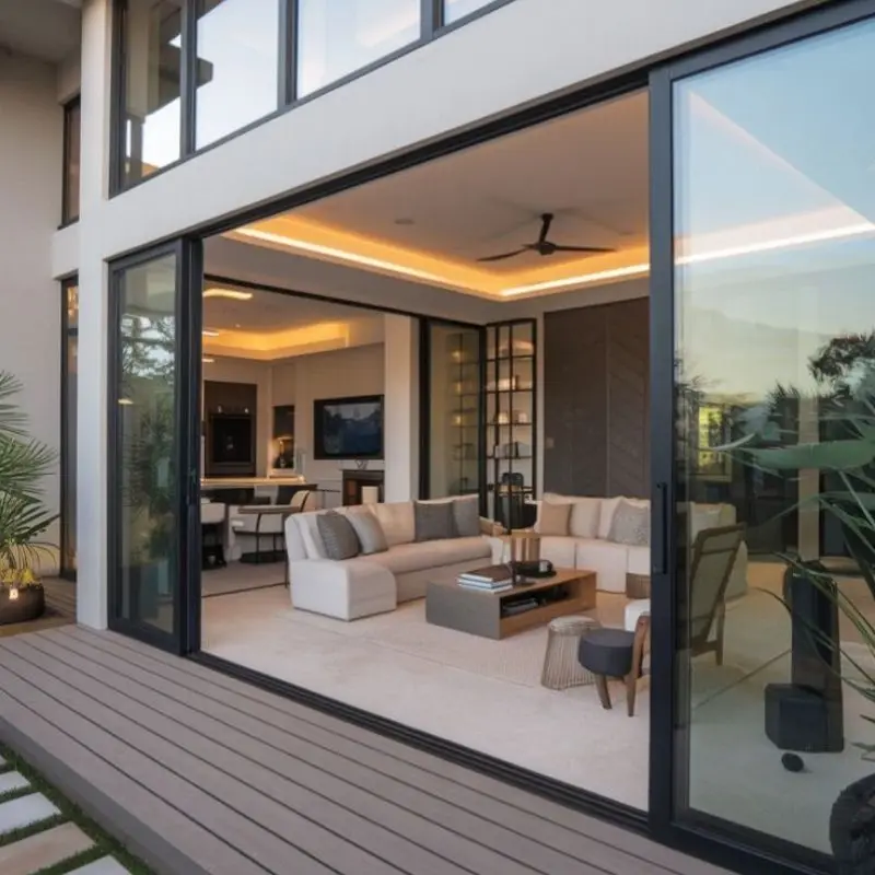 Customized Multi Size Tempered Glass Door Household Panoramic Patio Sliding Doors Durable Multiple Panels Manual Glass Doors
Customized Multi Size Tempered Glass Door Household Panoramic Patio Sliding Doors Durable Multiple Panels Manual Glass Doors