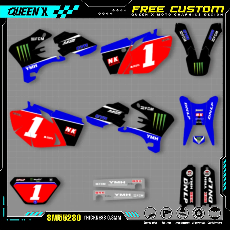 QUEEN X MOTO Motorcycle Graphics Decals For YAMAHA WRF250 450 2003 2004 2005 2006 Motorcycle Decal Stickers 002
QUEEN X MOTO Motorcycle Graphics Decals For YAMAHA WRF250 450 2003 2004 2005 2006 Motorcycle Decal Stickers 002