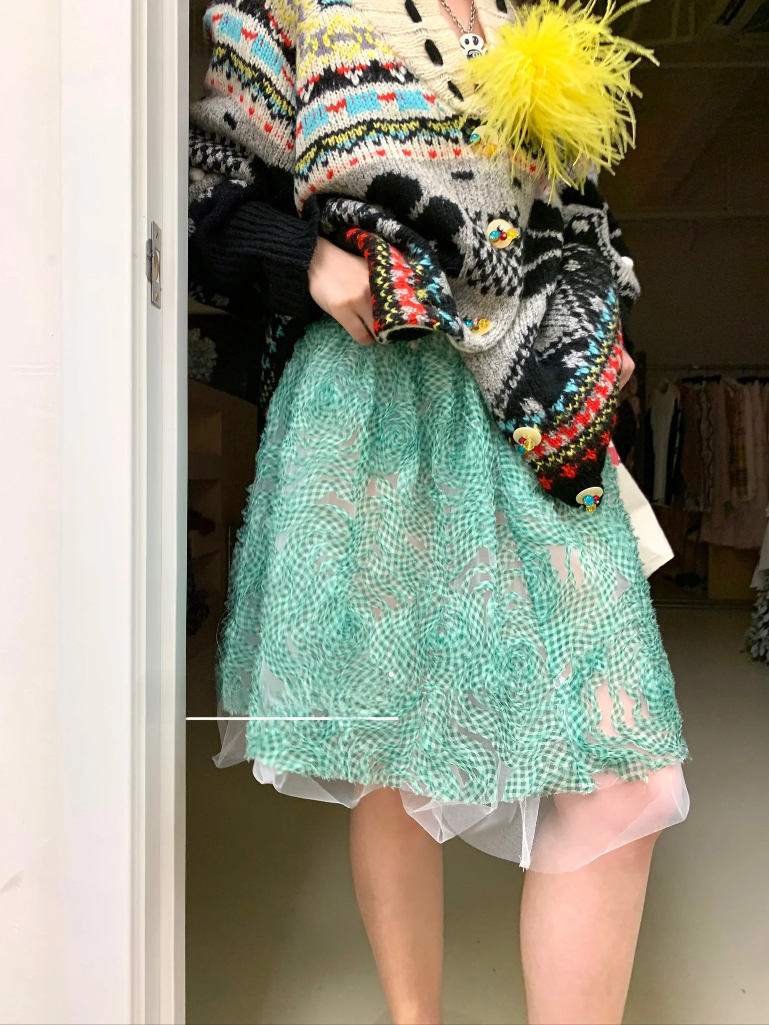 Spring Summer Fashion Green Plaid Double Layer Flower Elastic Waist A-Line Skirt Women's Polyester Fiber Wave Design Cit...
Spring Summer Fashion Green Plaid Double Layer Flower Elastic Waist A-Line Skirt Women's Polyester Fiber Wave Design Cit...