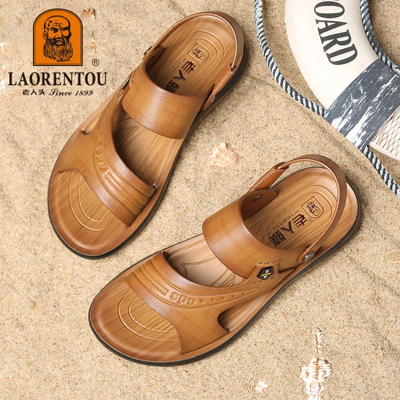 Сандалии LAORENTOU мужские из натуральной кожи, дышащие, с противоскользящей подошвой из бычьей кожи
Сандалии LAORENTOU мужские из натуральной кожи, дышащие, с противоскользящей подошвой из бычьей кожи