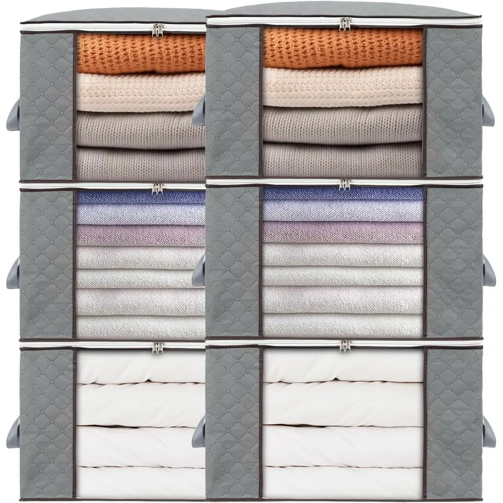 6-Piece Clear Window Storage Set with Handles for Bedding, Clothes, and Comforters
6-Piece Clear Window Storage Set with Handles for Bedding, Clothes, and Comforters