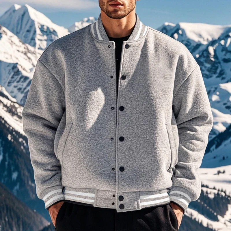Hip Hop New Male Striped Stitch Baseball Jacket Y2K Winter Autumn Coats Male 2024 Single Breasted Stand Collar Uniform Outwear
Hip Hop New Male Striped Stitch Baseball Jacket Y2K Winter Autumn Coats Male 2024 Single Breasted Stand Collar Uniform Outwear