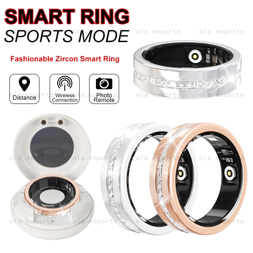 Модное женское умное кольцо с цирконием, мониторинг сердечного ритма, кислорода в крови, умное кольцо для здоровья, шагомер, несколько спортивных режимов, водонепроницаемость
Модное женское умное кольцо с цирконием, мониторинг сердечного ритма, кислорода в крови, умное кольцо для здоровья, шагомер, несколько спортивных режимов, водонепроницаемость