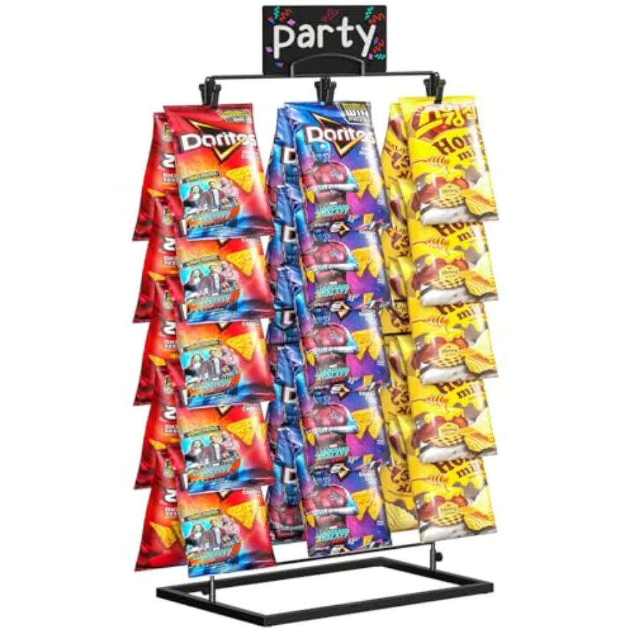 Chip Rack Display Stand Chip Bag Holder for Party Display 3-Row 48 Clips Countertop Snack Hanger Snack Retail Display Rack for
Chip Rack Display Stand Chip Bag Holder for Party Display 3-Row 48 Clips Countertop Snack Hanger Snack Retail Display Rack for