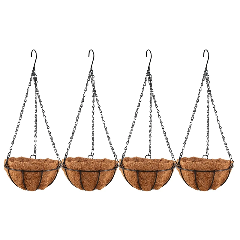 4X Black Growers Hanging Basket Planter With Chain Flower Plant Pot Home Garden Balcony Decoration-8Inch
4X Black Growers Hanging Basket Planter With Chain Flower Plant Pot Home Garden Balcony Decoration-8Inch