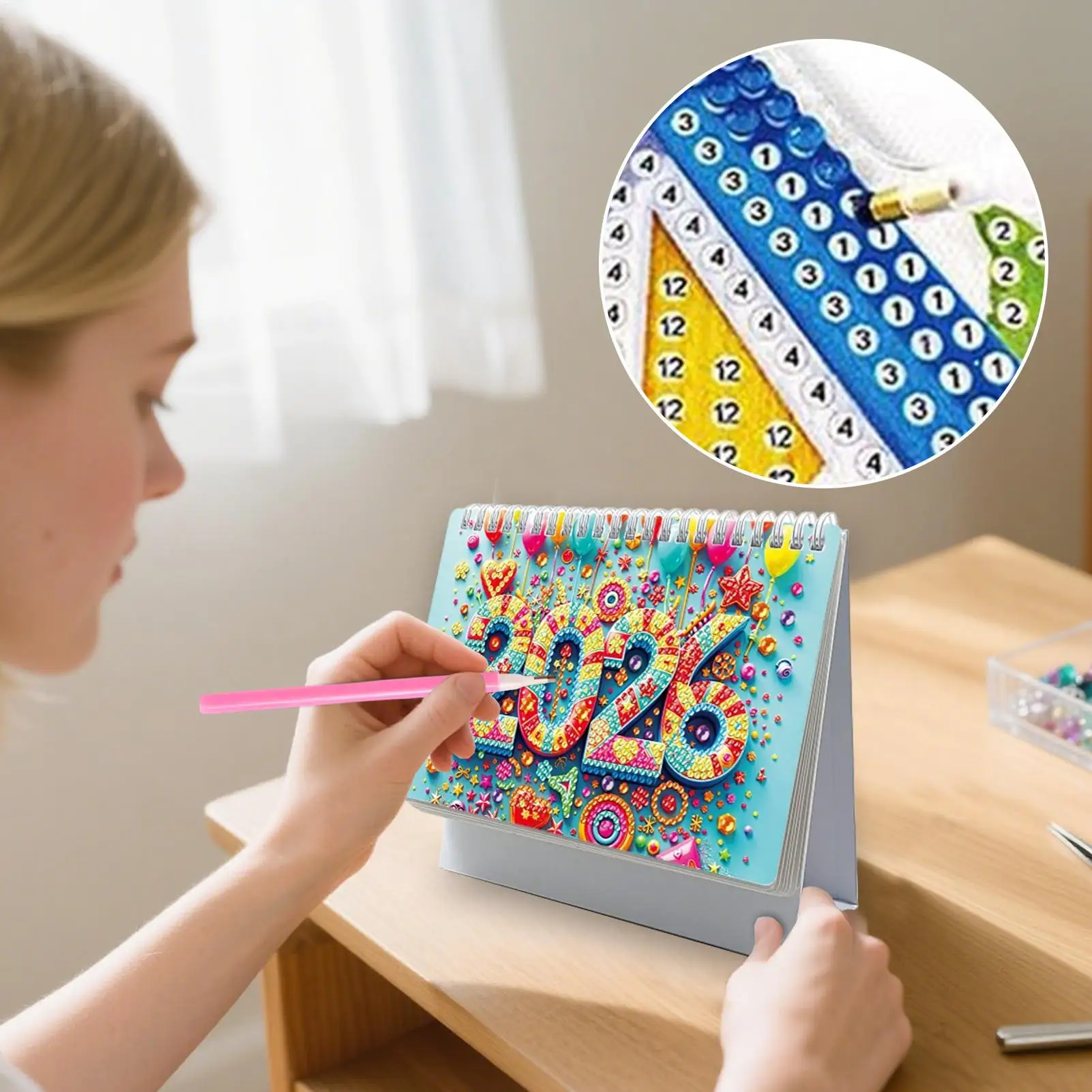 2026 Calendar DIY Diamond Painting Art Kit Flowers Diamond Art Handicraft Desktop Calendar for Home Office
2026 Calendar DIY Diamond Painting Art Kit Flowers Diamond Art Handicraft Desktop Calendar for Home Office
