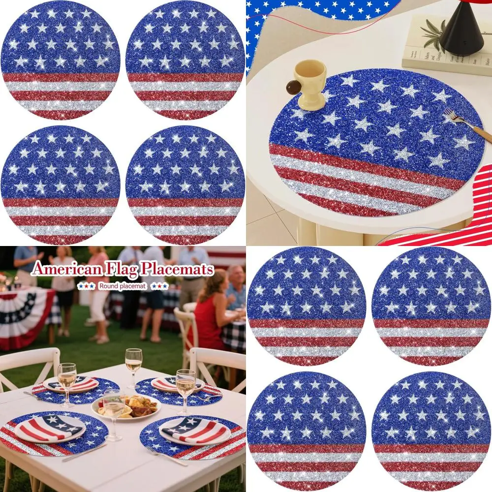 Набор из 4 патриотических блестящих салфеток для стола - 15-дюймовые красные, серебряные и синие салфетки с эффектом дробленого алмаза
Набор из 4 патриотических блестящих салфеток для стола - 15-дюймовые красные, серебряные и синие салфетки с эффектом дробленого алмаза