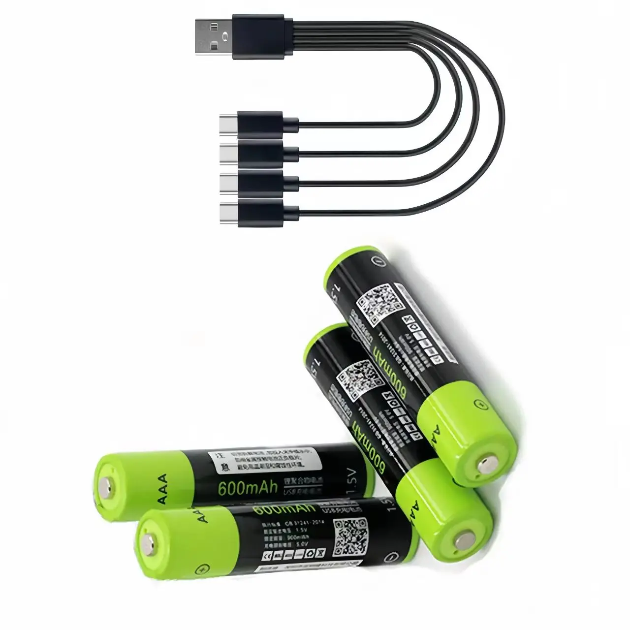 4pcs/lot ZNTER AAA rechargeable battery1.5V 600mAh 1100mWh USB rechargeable lithium polymer battery
4pcs/lot ZNTER AAA rechargeable battery1.5V 600mAh 1100mWh USB rechargeable lithium polymer battery