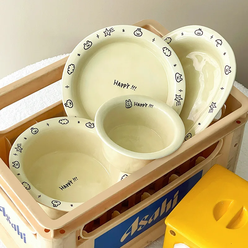 Graffiti Series Plates Straw Hat Western Dish Tableware Set Household Ceramic Korean Oval Fish Plate Containers Desktop Decor
Graffiti Series Plates Straw Hat Western Dish Tableware Set Household Ceramic Korean Oval Fish Plate Containers Desktop Decor