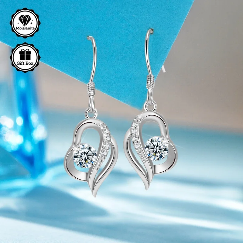 LAMVOICE / moissanite jewelry for women/earrings with S925 sterling silver hook christmas gift for high quality jewelry
LAMVOICE / moissanite jewelry for women/earrings with S925 sterling silver hook christmas gift for high quality jewelry