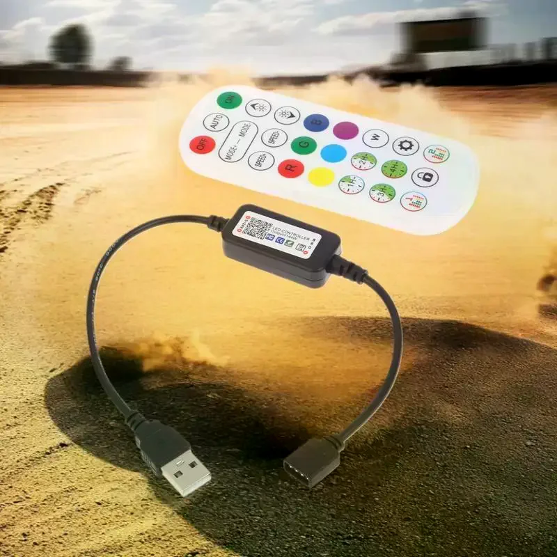 Bluetooth Mini Controller Kit for RGB LED Strip Lights, DC USB 5V-24V
Bluetooth Mini Controller Kit for RGB LED Strip Lights, DC USB 5V-24V