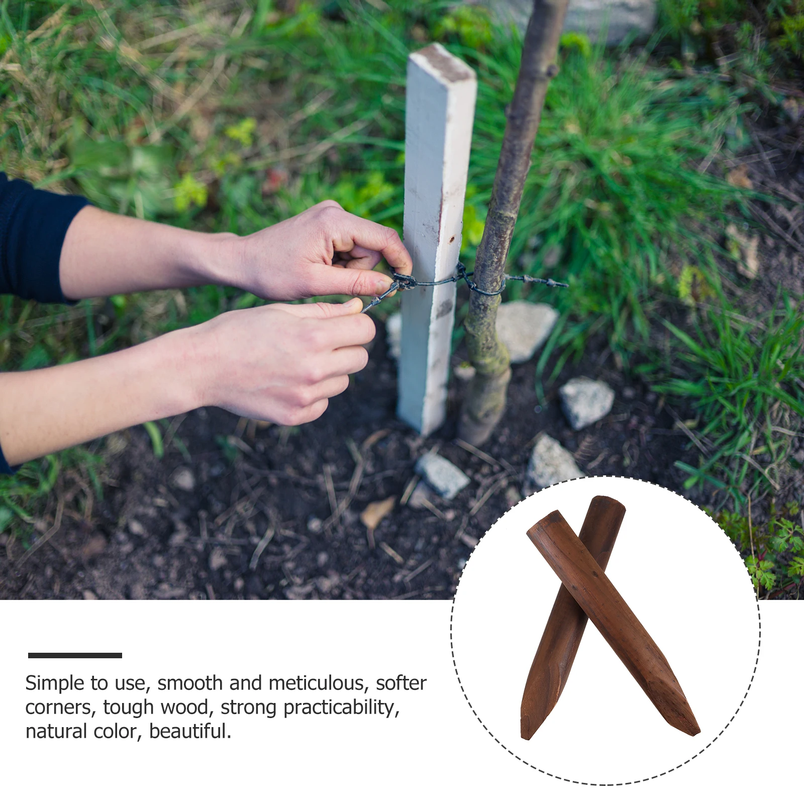 2Pcs Antiseptic Wood Fence Stakes Natural Color Garden Lawn Grass Edging Flower Bed Border Yard Wood Fence Stakes
2Pcs Antiseptic Wood Fence Stakes Natural Color Garden Lawn Grass Edging Flower Bed Border Yard Wood Fence Stakes