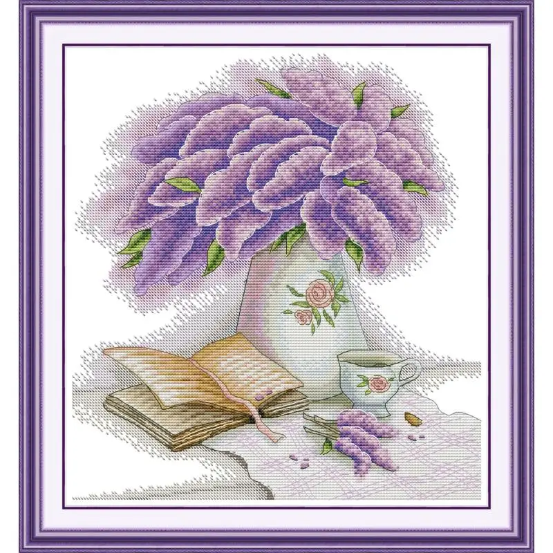 Maydear Full Cross Stitch Kit, 11CT/14CT/16CT/9CT Aida Fabric,DMC Threads Sewing Pattern Embroidery Set-Hyacinths and Book
Maydear Full Cross Stitch Kit, 11CT/14CT/16CT/9CT Aida Fabric,DMC Threads Sewing Pattern Embroidery Set-Hyacinths and Book