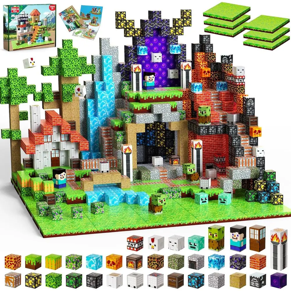 Magnetic Building Set: 200-Piece Blocks with 6 Bases for Kids 3-10, Ideal STEM Gift for Ages 4-8
Magnetic Building Set: 200-Piece Blocks with 6 Bases for Kids 3-10, Ideal STEM Gift for Ages 4-8
