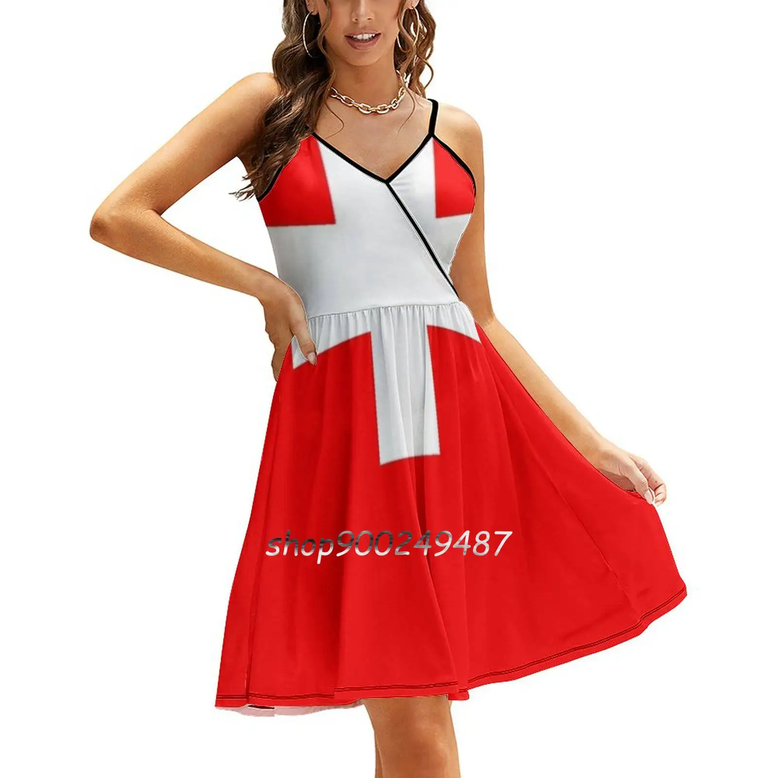 White Cross. On Red. Swiss. Switzerland. Swiss Flag , Flag Sling Dress Summer Dress Sling Sexy A Line Dress Fashion Female
White Cross. On Red. Swiss. Switzerland. Swiss Flag , Flag Sling Dress Summer Dress Sling Sexy A Line Dress Fashion Female