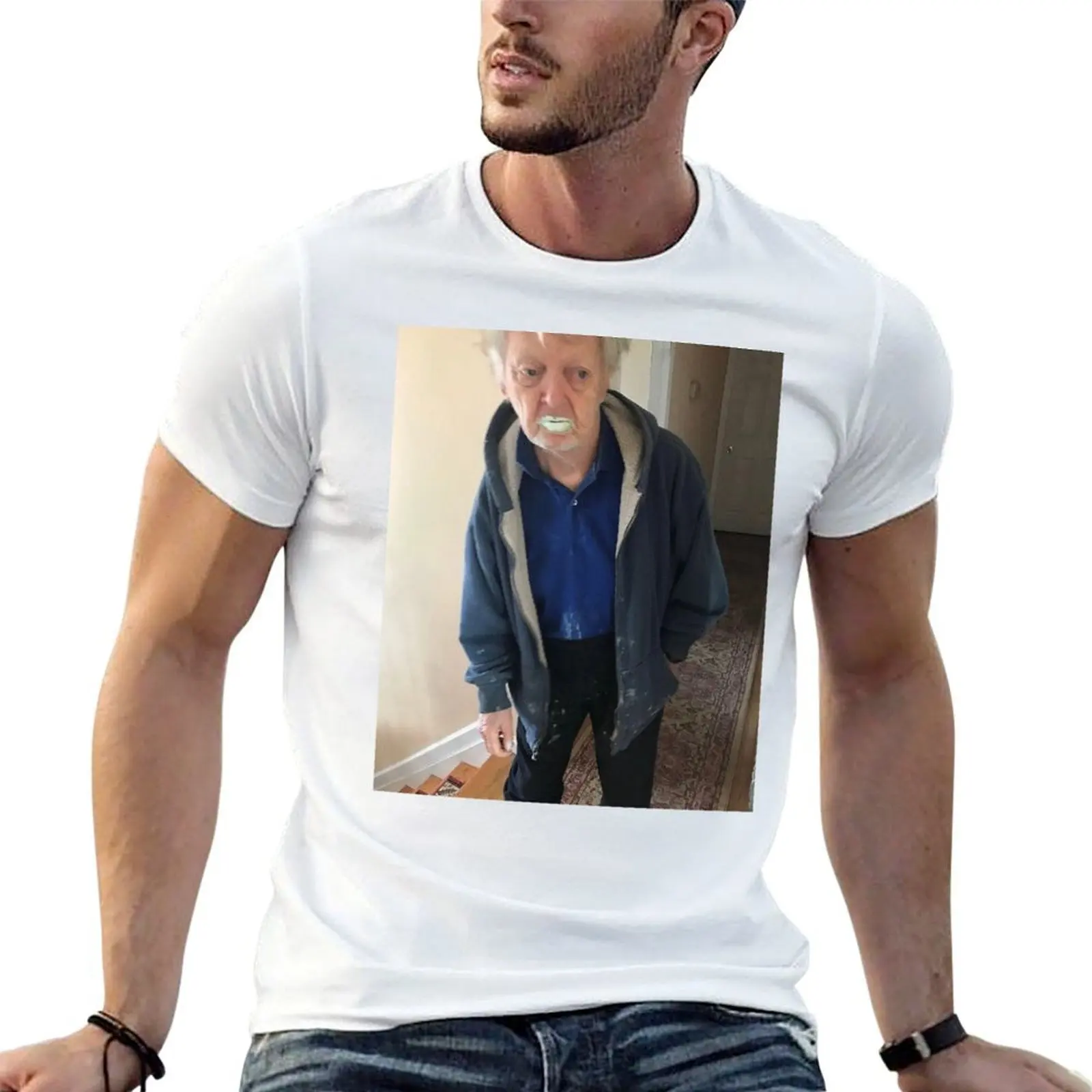 90 Year old Man eats 1/2 litre of green paint thinking it's mint yoghurt T-Shirt man t shirt graphic T-Shirt
90 Year old Man eats 1/2 litre of green paint thinking it's mint yoghurt T-Shirt man t shirt graphic T-Shirt