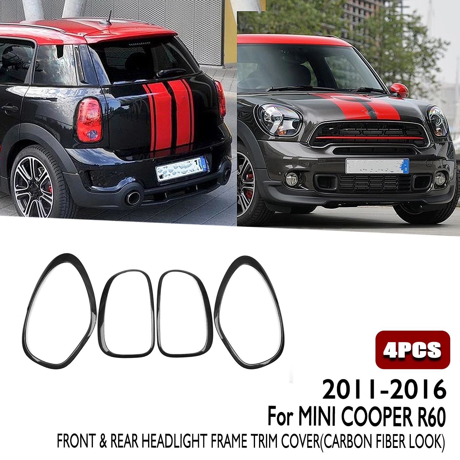 Front Head Light + Rear Lamp Cover Frame Trim Headlight Headlamp Taillight Bezel For MINI Cooper Countryman R60 Models 2011-2016
Front Head Light + Rear Lamp Cover Frame Trim Headlight Headlamp Taillight Bezel For MINI Cooper Countryman R60 Models 2011-2016
