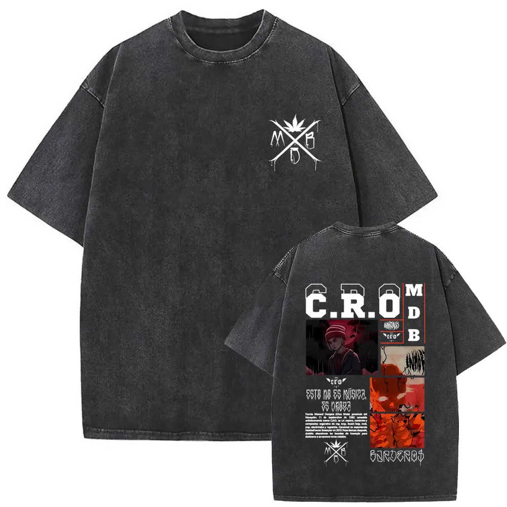 Washed Vintage Trap Rapper C.R.O Esto No Es Musica Es Cro T-shirt Men Hip Hop Fashion Pop Music T Shirt Male Oversized T-shirts
Washed Vintage Trap Rapper C.R.O Esto No Es Musica Es Cro T-shirt Men Hip Hop Fashion Pop Music T Shirt Male Oversized T-shirts