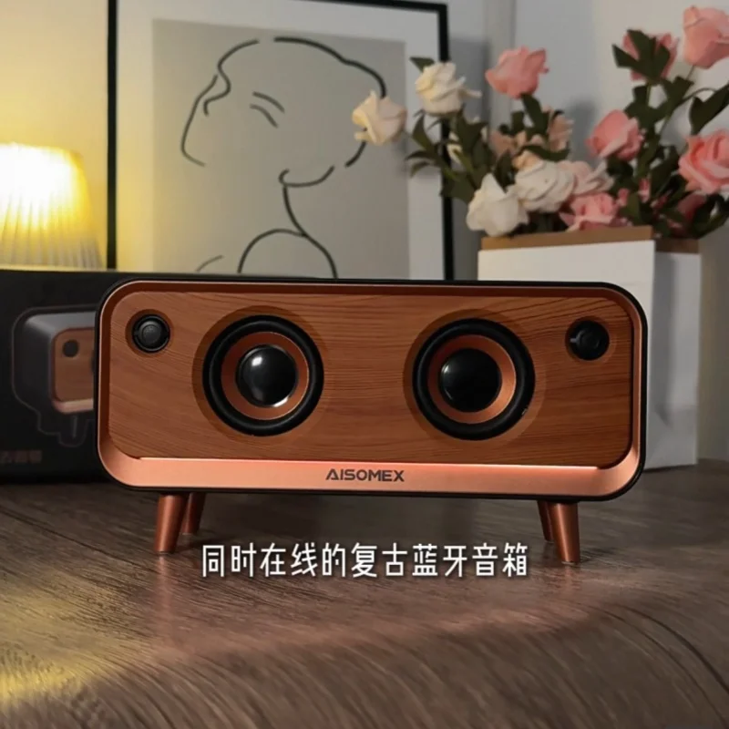 B171 Retro Wooden Bluetooth Speaker Dual Subwoofer Wireless Desktop Ornament with EQ/TF Card Support Convenient Home Audio Syste
B171 Retro Wooden Bluetooth Speaker Dual Subwoofer Wireless Desktop Ornament with EQ/TF Card Support Convenient Home Audio Syste
