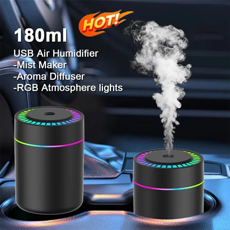 180ML Mini Air Humidifier USB Electric Aroma Diffuser Essential Oil Purifier Aromatherapy Mist Color Lights For Car Home
180ML Mini Air Humidifier USB Electric Aroma Diffuser Essential Oil Purifier Aromatherapy Mist Color Lights For Car Home