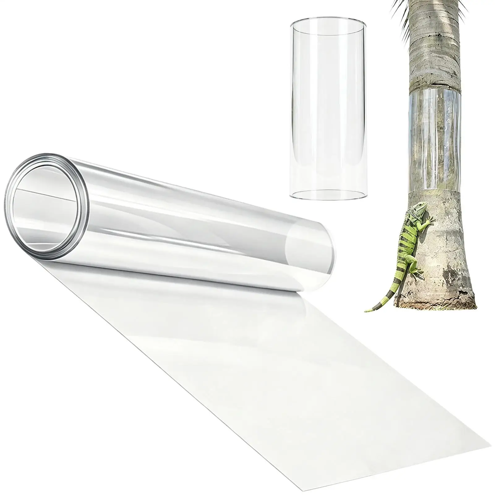 PET Transparent Tree Protective Cover Anti-Reptiles Climbing Iguana Cat Prevention Tree Trunk Bark Protector Guard
PET Transparent Tree Protective Cover Anti-Reptiles Climbing Iguana Cat Prevention Tree Trunk Bark Protector Guard