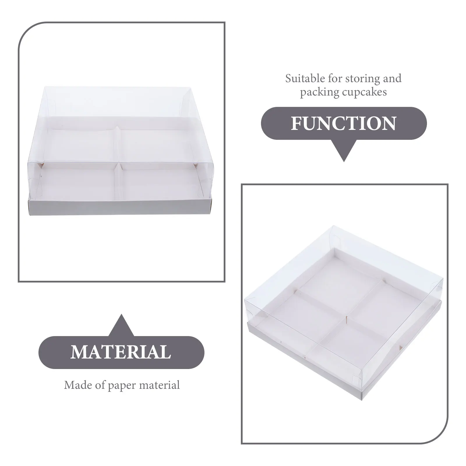 5Pcs Dessert Boxes 4Compartments Donut Cupcake Bakery Containers ClearLid BulkCake Storage Packaging
5Pcs Dessert Boxes 4Compartments Donut Cupcake Bakery Containers ClearLid BulkCake Storage Packaging