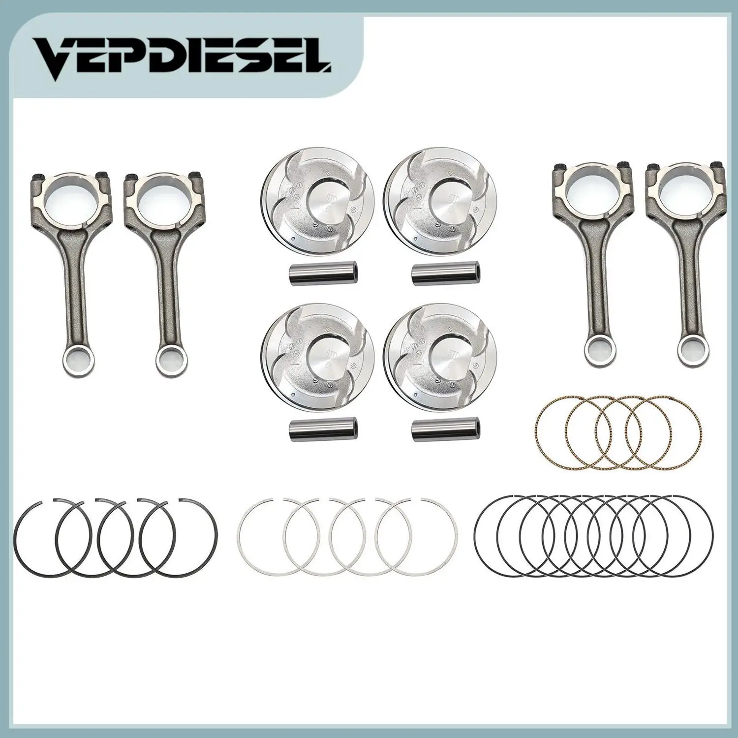 Connecting Rod & Pistons & Rings Kit For 10-18 Kia Rio Soul Hyundai Accent Veloster 1.6L G4FD G4FC Part# 23041-2B610 23041-2B620
Connecting Rod & Pistons & Rings Kit For 10-18 Kia Rio Soul Hyundai Accent Veloster 1.6L G4FD G4FC Part# 23041-2B610 23041-2B620
