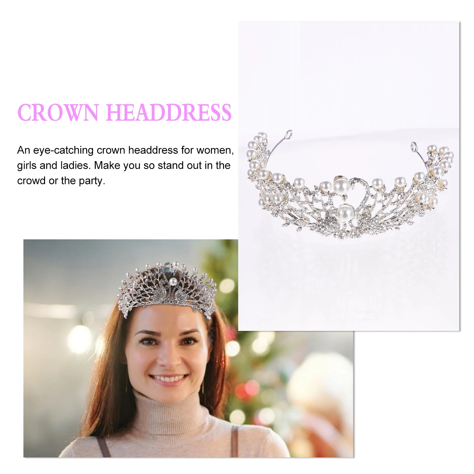Bridal Tiara Pearl Crown Headdress Rhinestone Headb Alloy Material Wedding Party Accessories Hairstyle Charm Durability Quality
Bridal Tiara Pearl Crown Headdress Rhinestone Headb Alloy Material Wedding Party Accessories Hairstyle Charm Durability Quality