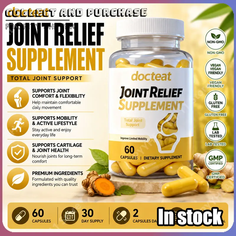Docteat Joint Support Capsules 60 Count with Turmeric, MSM, Chondroitin, D3 for Daily Mobility Flexibility Wellness
Docteat Joint Support Capsules 60 Count with Turmeric, MSM, Chondroitin, D3 for Daily Mobility Flexibility Wellness