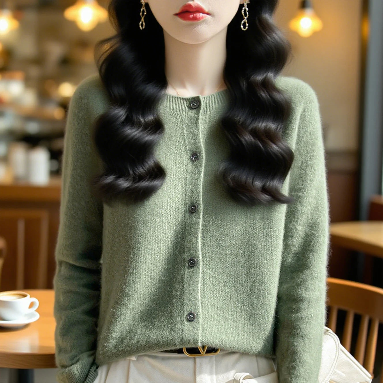 New Hot-selling 100% Merino Wool Round Neck Button Cardigan Women Autumn Winter Knitwear Casual High-Quality Versatile Outerwear
New Hot-selling 100% Merino Wool Round Neck Button Cardigan Women Autumn Winter Knitwear Casual High-Quality Versatile Outerwear