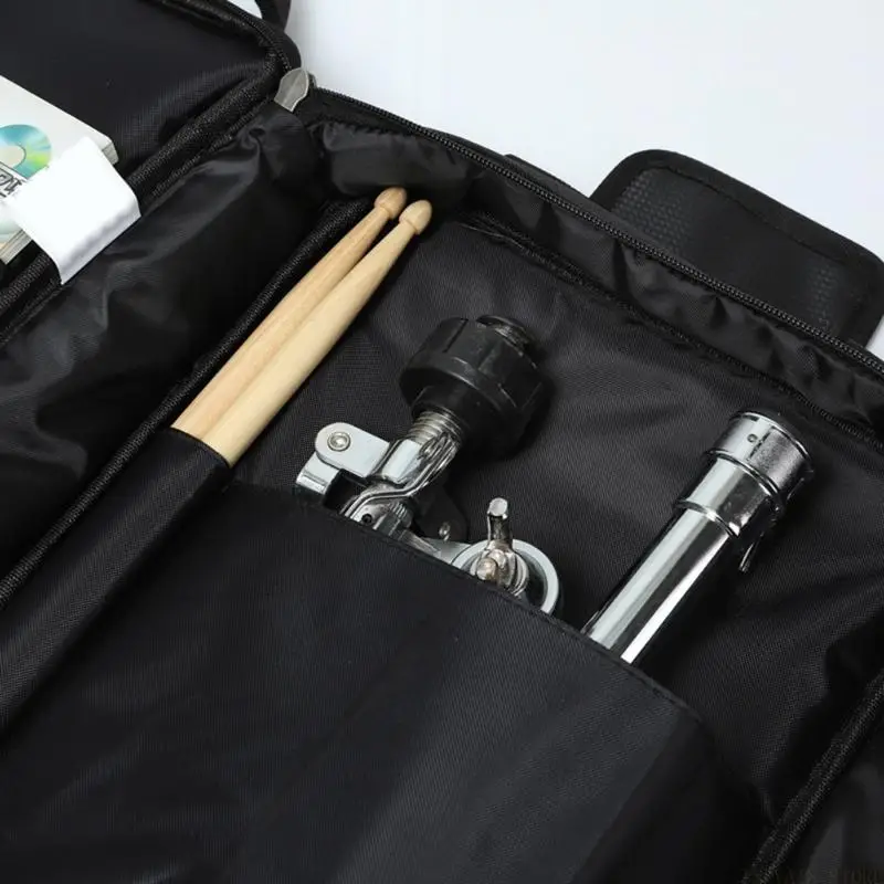 M5TC Waterproof 12inch Drum Practice Backpack with Multiple Compartments and Reinforced Polyester Texture