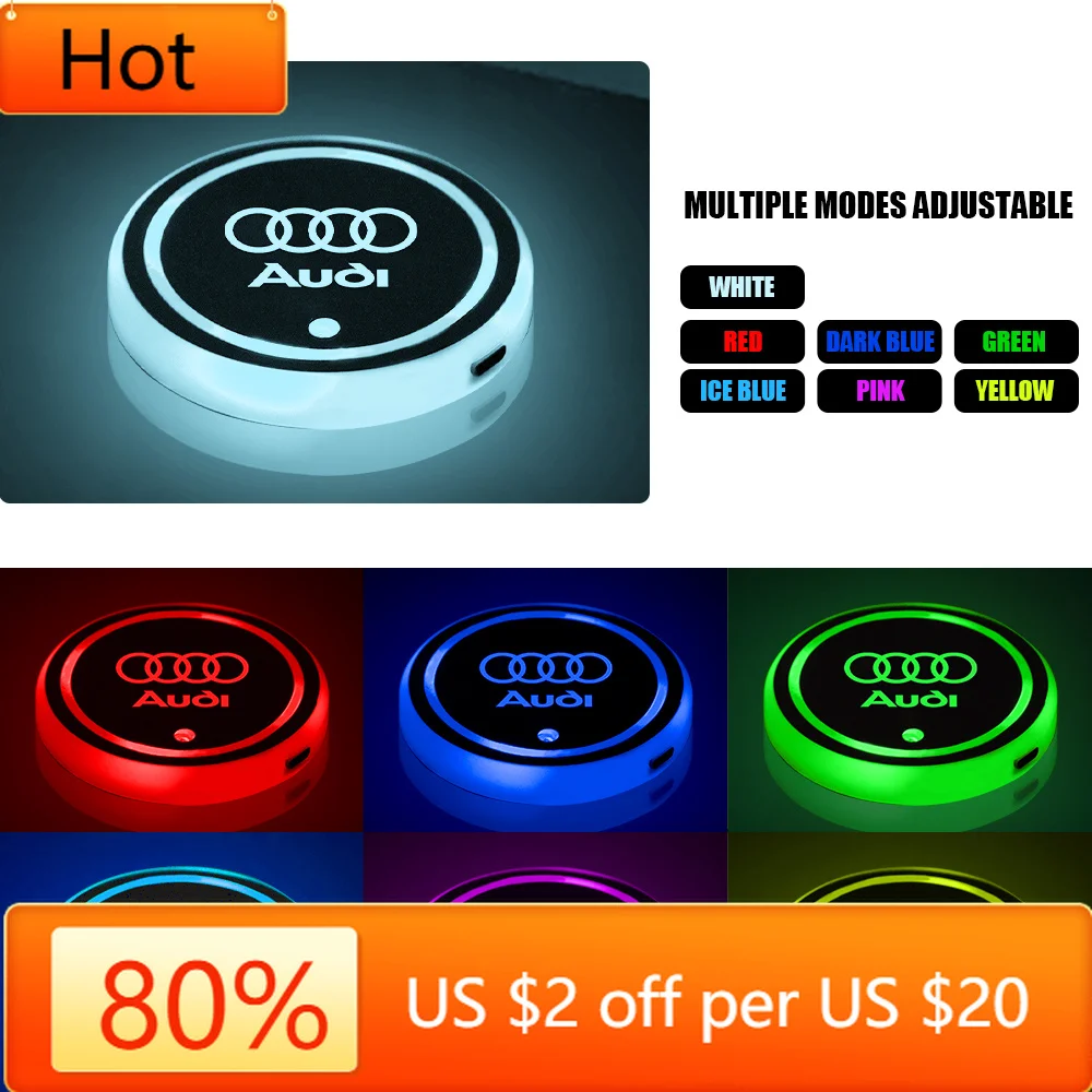 Valve Stems Caps 2PC LED Car Luminous Color Changing Cup Holder Coaster For Audi Sline TT A1 A2 A3 A4 A5 A6 A7 A8 8P B6 B7 Q1 Q2
Valve Stems Caps 2PC LED Car Luminous Color Changing Cup Holder Coaster For Audi Sline TT A1 A2 A3 A4 A5 A6 A7 A8 8P B6 B7 Q1 Q2