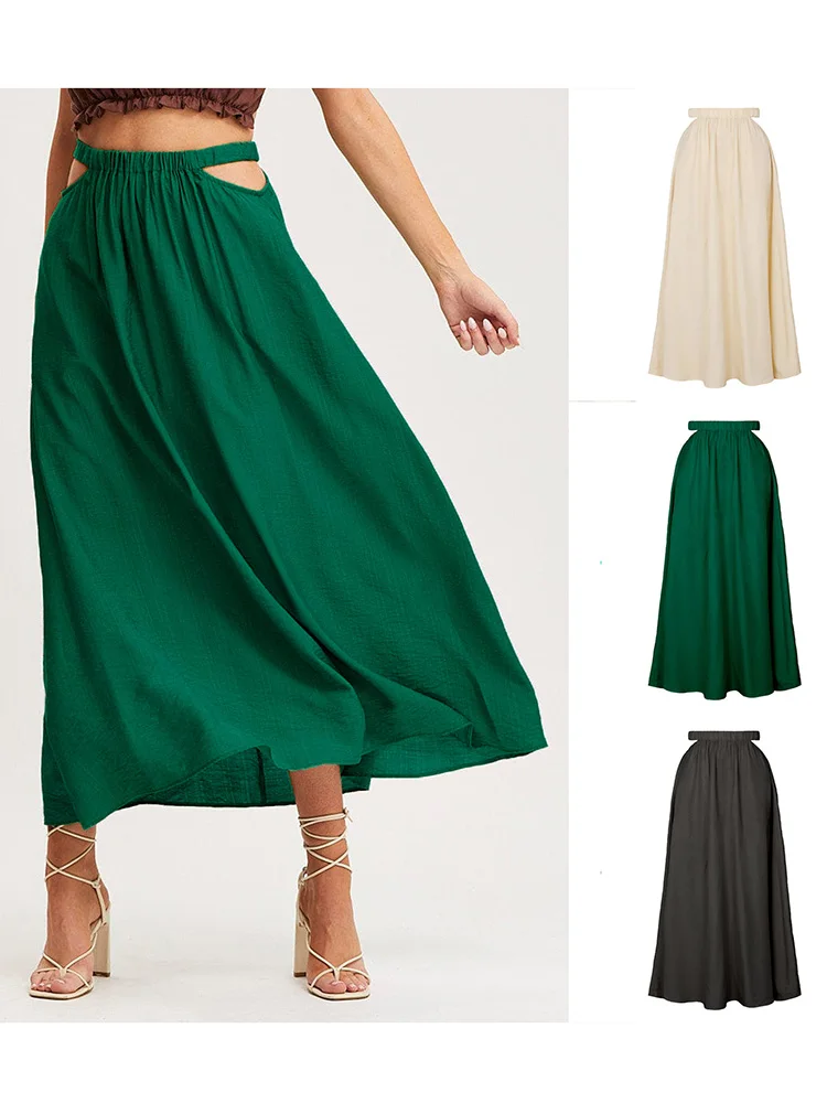 Long Skirt Sexy Hollow Out Solid Color Spring Summer Elegant Party Streetwear Solid Color
Long Skirt Sexy Hollow Out Solid Color Spring Summer Elegant Party Streetwear Solid Color