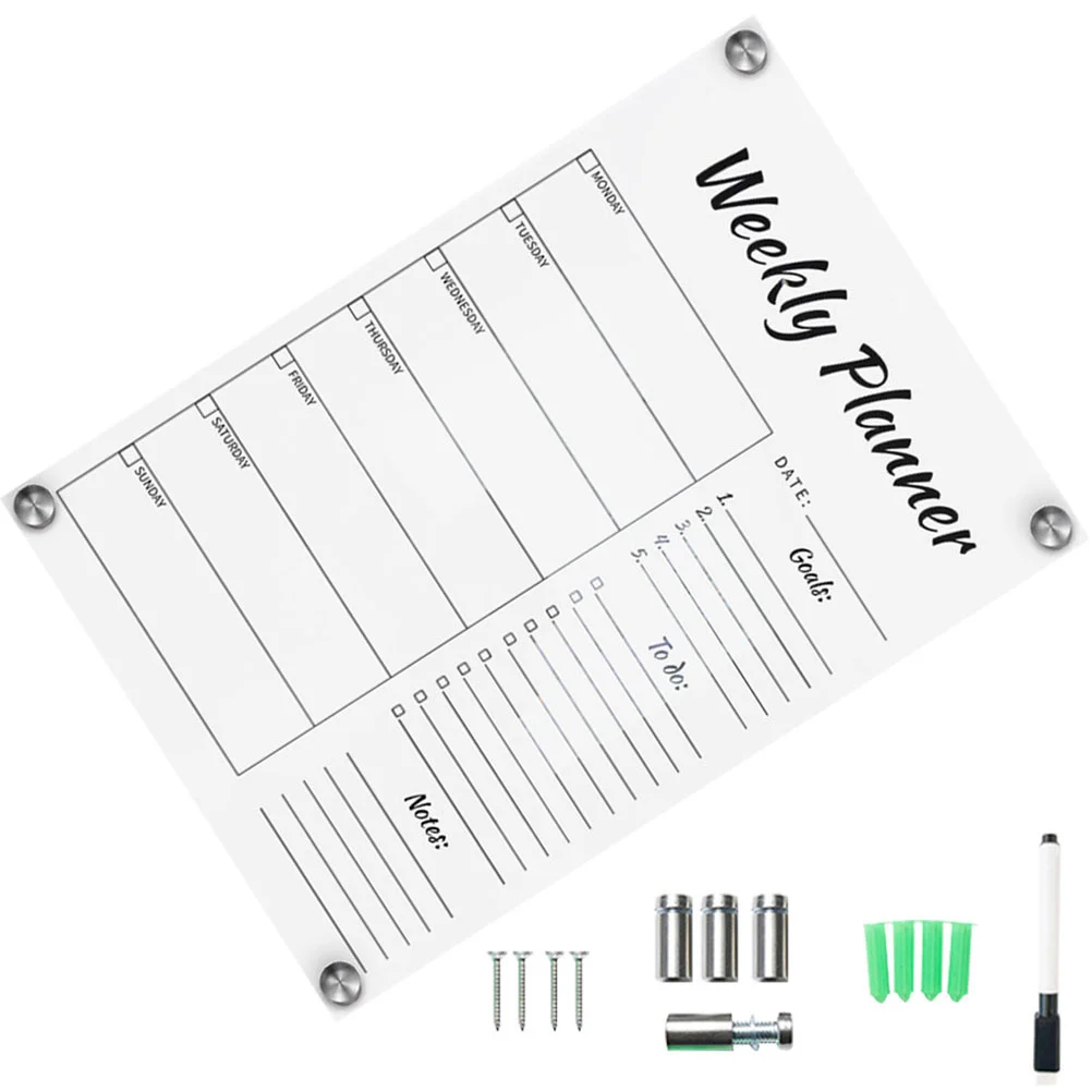 1 set 1 Set Weekly Plan Memo Board Creative Display Board For Office Acrylic Reusable Handwritten Erasable
1 set 1 Set Weekly Plan Memo Board Creative Display Board For Office Acrylic Reusable Handwritten Erasable