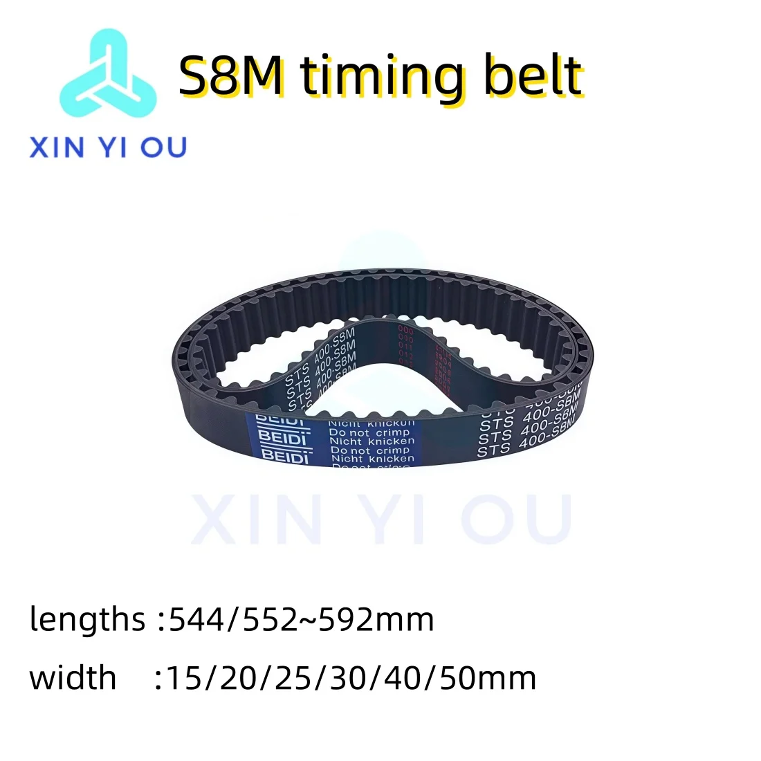 S8M timing belt lengths544/552~592mmS8M width15/20/25/30/40/50 high torque toothed belt
S8M timing belt lengths544/552~592mmS8M width15/20/25/30/40/50 high torque toothed belt