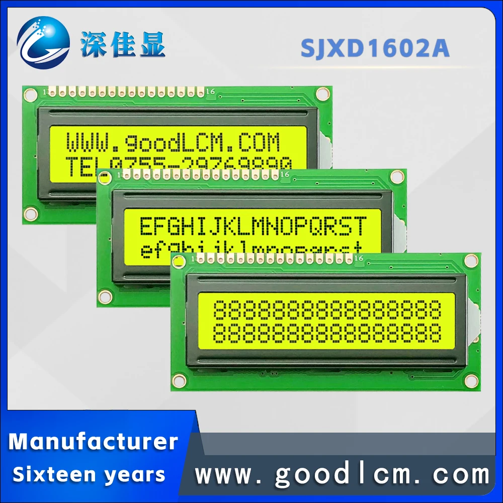 1602LCD LCD Display 16x02lcm LCD module 16*02a character LCD STN yellow green screen 5V or 3.3V power supply st7066 drive
1602LCD LCD Display 16x02lcm LCD module 16*02a character LCD STN yellow green screen 5V or 3.3V power supply st7066 drive