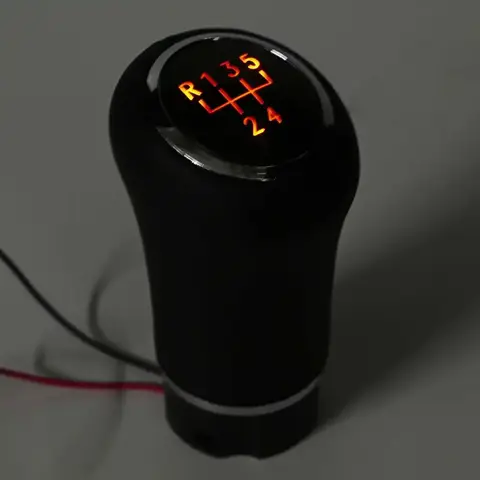 5 Speed For VW Golf 6 7/Passat B5 B6 B8/Jetta MK6 Gear Shift Knob w/LED backlight PU Leather Shifter Lever Stick