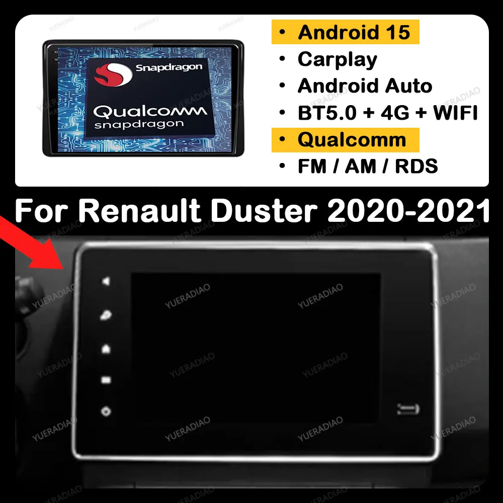 Автомобильный радиоприемник Android 15 для Renault Duster HM 2 II 2020-2021 Arkana 1 I 2019-2021 Мультимедийный видеоплеер 4G LTE 5G WIFI QLED
Автомобильный радиоприемник Android 15 для Renault Duster HM 2 II 2020-2021 Arkana 1 I 2019-2021 Мультимедийный видеоплеер 4G LTE 5G WIFI QLED