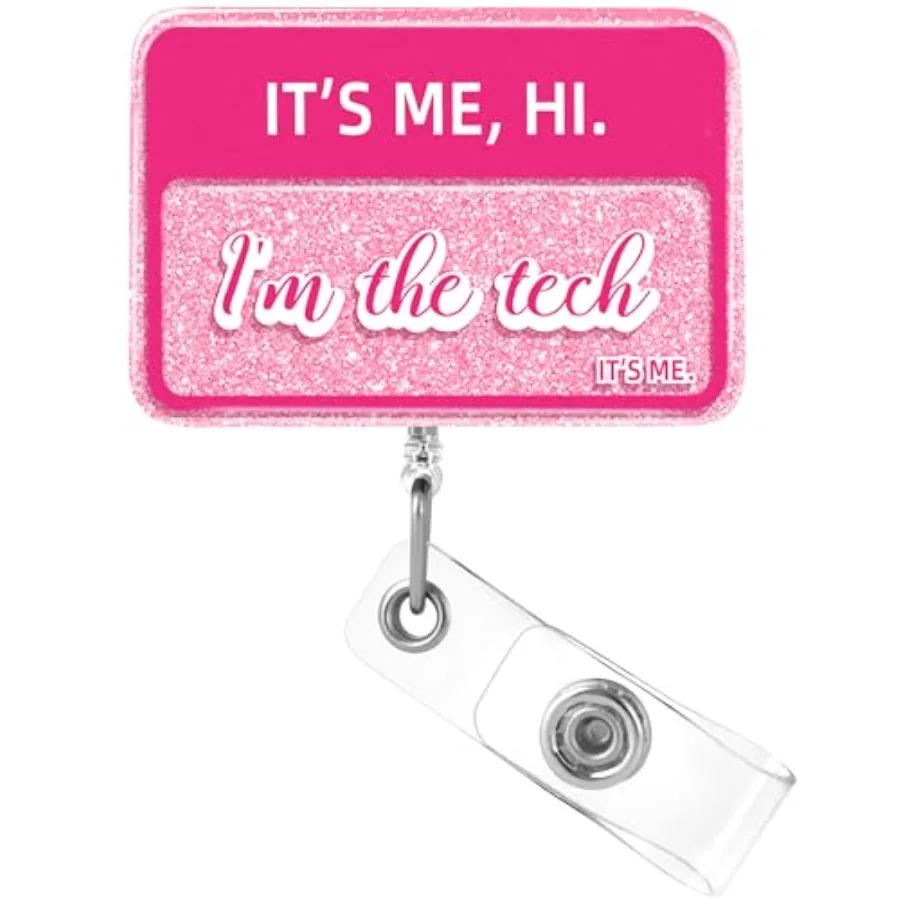 ID Badge Reel Holder Retractable - I'm The nician Alligator Clip for Nurse Nursing, Rose Funny It's me Hi Acrylic Name Tag Reel
ID Badge Reel Holder Retractable - I'm The nician Alligator Clip for Nurse Nursing, Rose Funny It's me Hi Acrylic Name Tag Reel