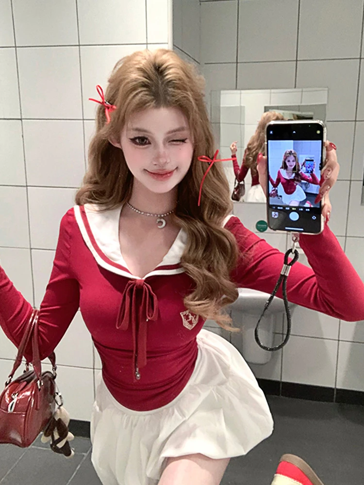 Комплект XZY: женский топ и юбка больших размеров в стиле колледж с воротником-бантом, темно-синий, с длинными рукавами, весенний, модный, повседневный, с завышенной талией
Комплект XZY: женский топ и юбка больших размеров в стиле колледж с воротником-бантом, темно-синий, с длинными рукавами, весенний, модный, повседневный, с завышенной талией