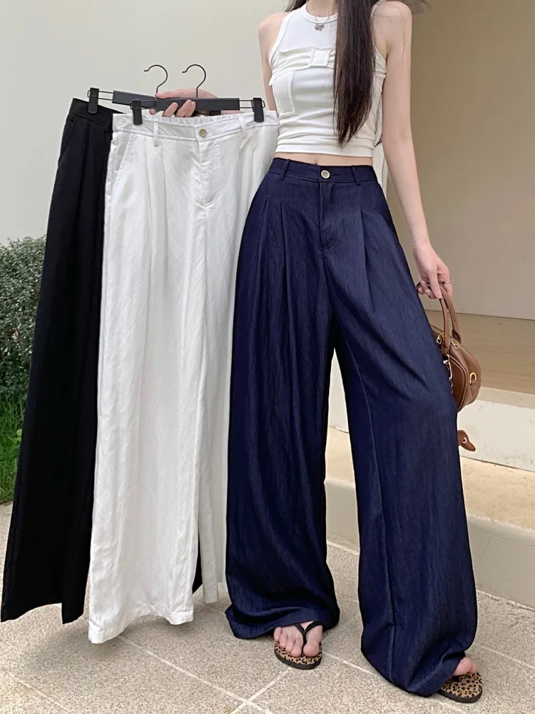 Loose Wide Leg Casual Pants Elastic Waist Lazy Style Summer New plus Size Women's Clothing Korean Version Straight Leg Pants
Loose Wide Leg Casual Pants Elastic Waist Lazy Style Summer New plus Size Women's Clothing Korean Version Straight Leg Pants