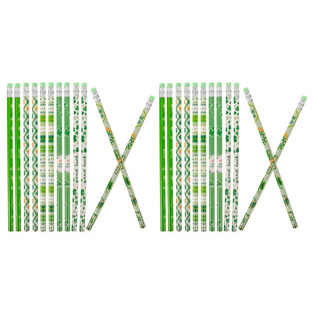 24Pcs Shamrock Pencils St Patrick Day Themed Cartoon Wood Sketching Writing Pencils with Erasers Students Stationery Party Favor
24Pcs Shamrock Pencils St Patrick Day Themed Cartoon Wood Sketching Writing Pencils with Erasers Students Stationery Party Favor