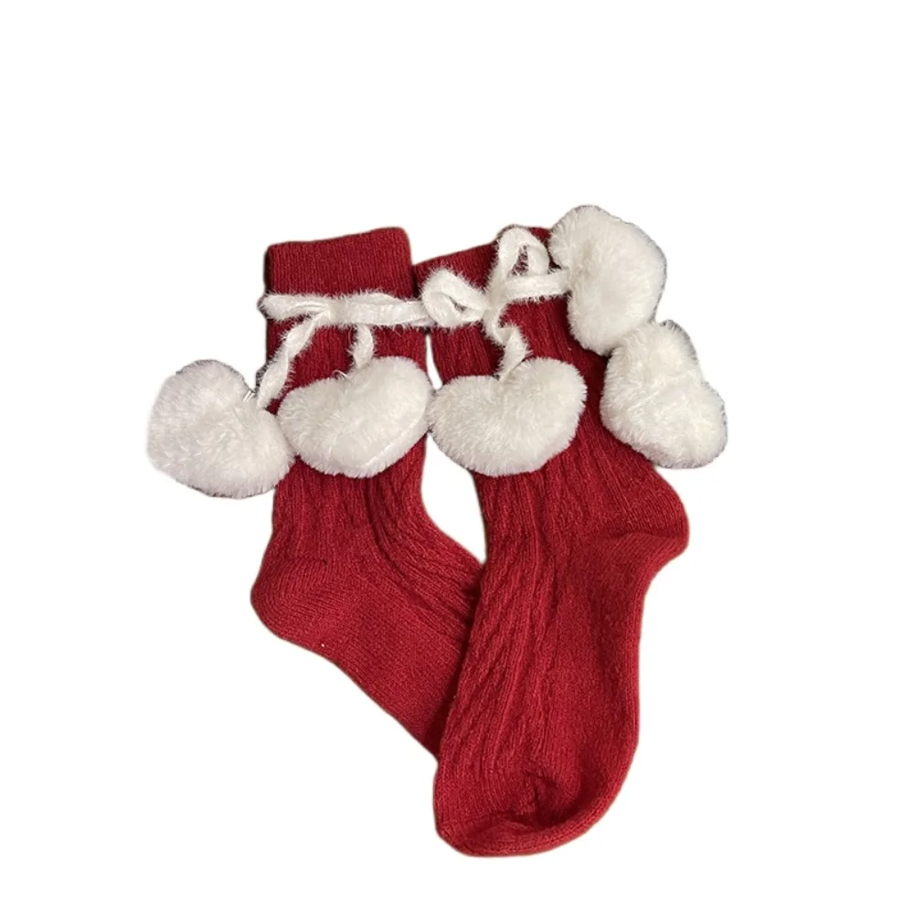 Soft Sweet Mid Calf Stockings Heart Bowknot Socks Woman Warm Hosiery Plush Ball Socks Female
Soft Sweet Mid Calf Stockings Heart Bowknot Socks Woman Warm Hosiery Plush Ball Socks Female