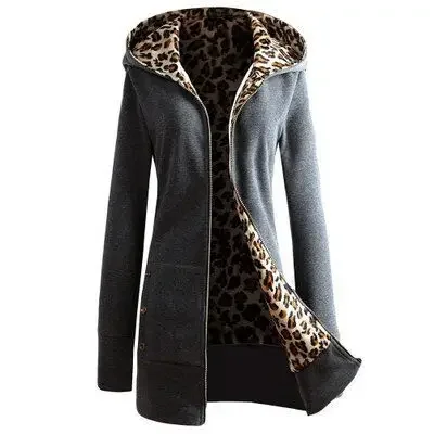 Autumn Winter Thickened Hooded Leopard Print Sweatshirt Women's Plus Size Jacket Coat Warm Fleece Outerwear Coat
Autumn Winter Thickened Hooded Leopard Print Sweatshirt Women's Plus Size Jacket Coat Warm Fleece Outerwear Coat